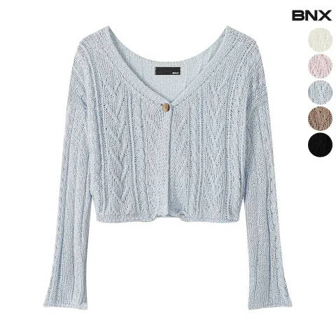 [BNX] 여성 볼레로 크롭 긴팔 썸머 가디건 +할인쿠폰