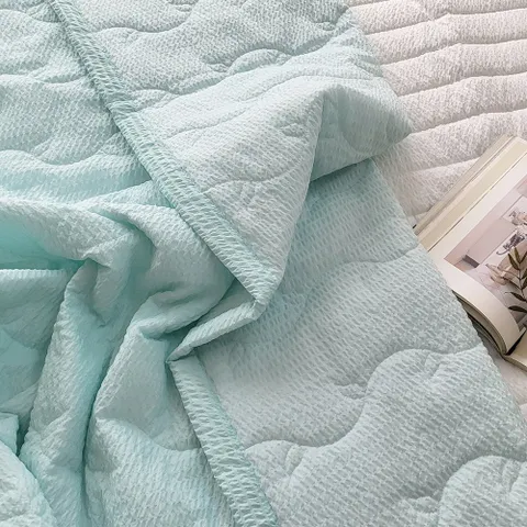 룸마이룸 민트 뱀부 시어서커 누빔이불 SS 여름차렵이불