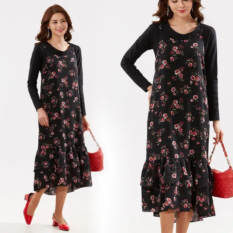 [쉐바] 나디엘 2단 원피스+라운드 티