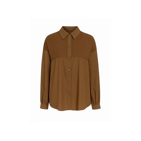 [하프클럽/레코브]골지배색 셔츠 SB31DXNB538X