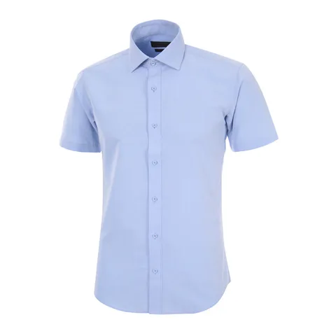 [하프클럽/로베르타 디 까메리노]CP 요꼬 스트라이프 슬림핏 블루 반소매 셔츠 RN2-45