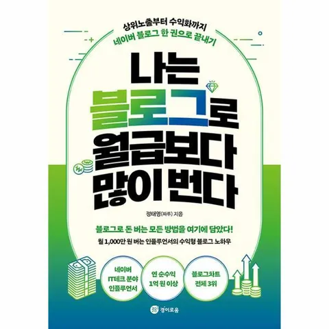 [웅진북센]나는 블로그로 월급보다 많이 번다  상위노출부터 수익화까지 네이버 블로그 한 권으로 끝내기