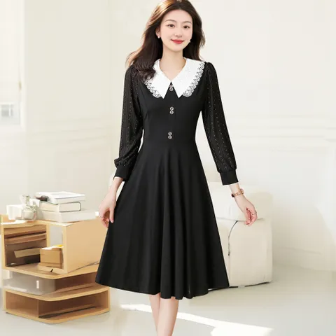 [ 플러스샵][알트베니] 2중레이스카라원피스