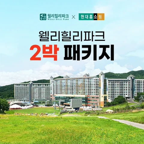 [2박 4인] 웰리힐리파크 올인클루시브 (워터플래닛 + 곤돌라 + 액티비티 포함) 강원도 리조트 - 현대Hmall