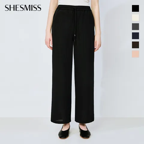 [쉬즈미스] 스트링 밴딩 와이드 팬츠_SWWSLO22540 +할인쿠폰