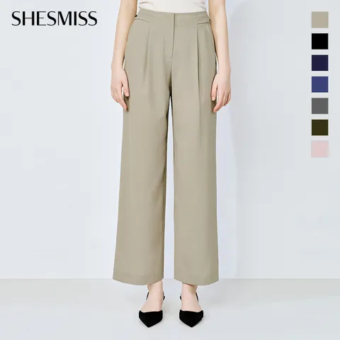 [쉬즈미스] 버튼 핀턱 밴딩 팬츠_SWWSLO22080 +할인쿠폰