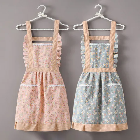 [1+1] 산뜻한 로렌 플라워 방수 포켓앞치마