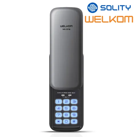 솔리티 웰콤 넘버원 비밀번호 전용 내부강제잠금 즉시잠금 관리자기능 현관문 디지털도어락 보조키형도어록