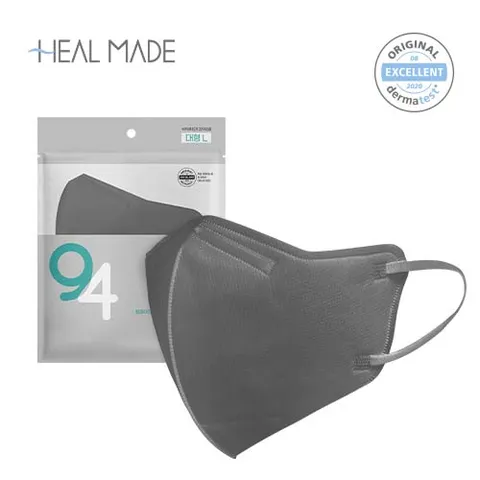 힐메이드 KF94 2D 황사방역용 마스크 대형 그레이 50매