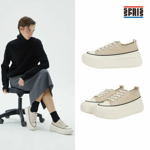 [스프리스] 여성 쿠션키높이스니커즈_베이지 SHSPSN24F03WBG