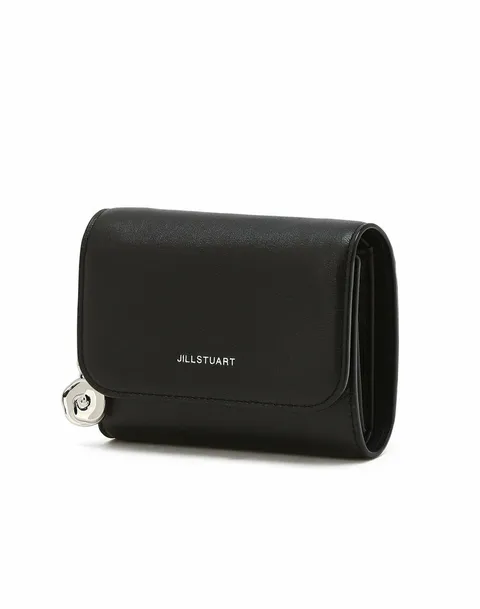 [현대백화점] [질스튜어트 핸드백] JAWA6E701BK [ZOE] 플라워참장식 소가죽 3단반지갑 블랙 +할인쿠폰(*선물포장(더스트+쇼핑백)배송메모 기재부탁드립니다*)