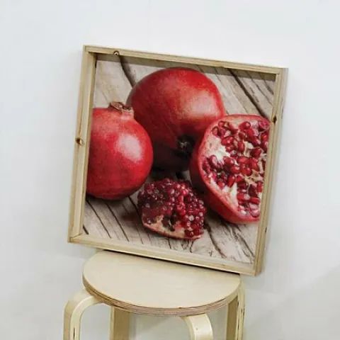 아트박스/꾸밈 bh495-우드프레임액자_복을부르는풍수석류(중형)