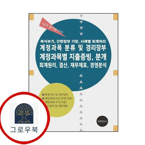 [경영정보사] 계정과목 분류 및 경리장부 계정과목별 지출증빙 분개 회계원리 결산 재무제표 경영분석