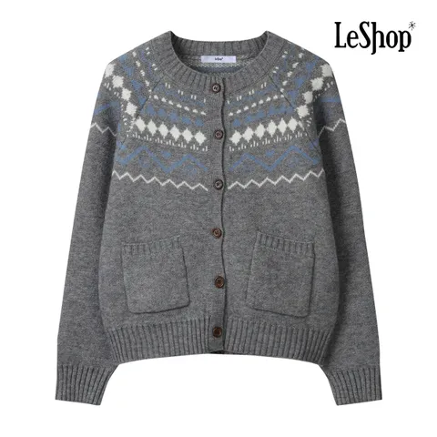 [현대백화점] [르샵] BP9KC022A 윈터 노르딕 버튼 니트 가디건 +할인쿠폰