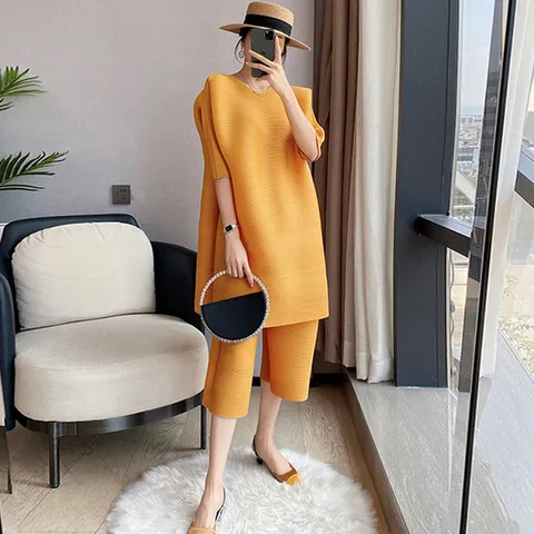 [플리츠무드] [PLEATS] 피츠 블라우스 팬츠 플리츠 set