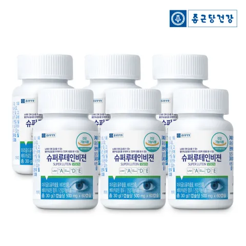 [종근당건강] 슈퍼 루테인 비젼 6병 12개월분 눈건강 5중복합제품