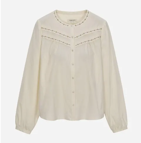 [현대백화점] [써스데이아일랜드](T256MBL165W)플라워 자수 포인트 블라우스