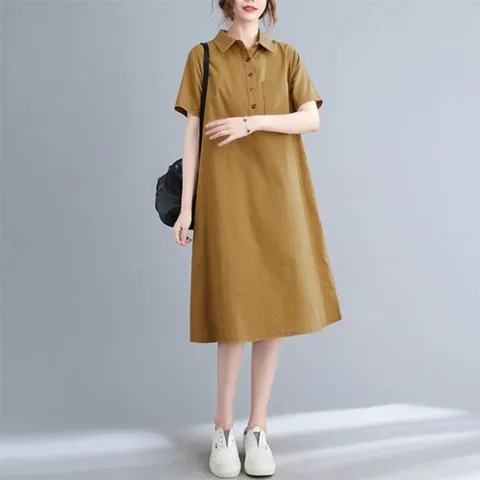 원피스 OPS 바캉스 은창 체스트 포켓 카라넥 면 치마 +할인쿠폰