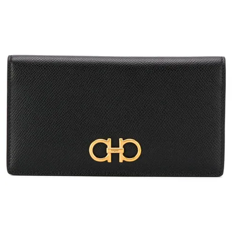 페라가모 25FW 더블 간치니 콘티넨탈 장지갑 블랙 22 D779 0726510 +할인쿠폰