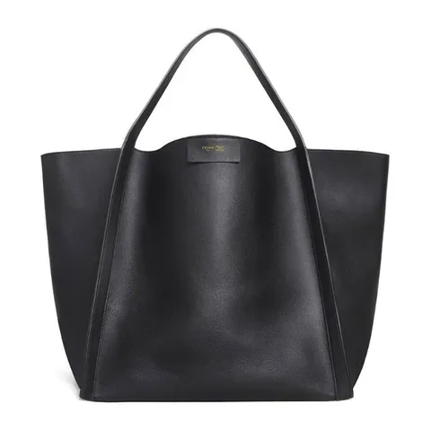 [해외배송][셀린느] 로고 블랙 가죽 탑 핸들 쇼퍼백 12342 2T8338NO