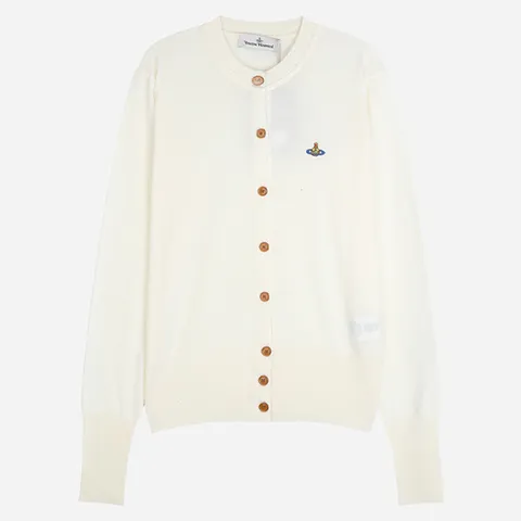 [비비안 웨스트우드]5S 1803002P Y001A A408 베아 여성 로고 가디건 크림 +할인쿠폰 +무이자3개월