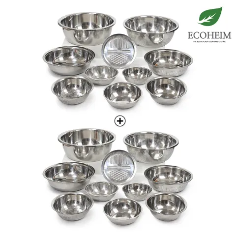 에코하임 스테인리스 믹싱볼 대야 풀세트 1+1세트