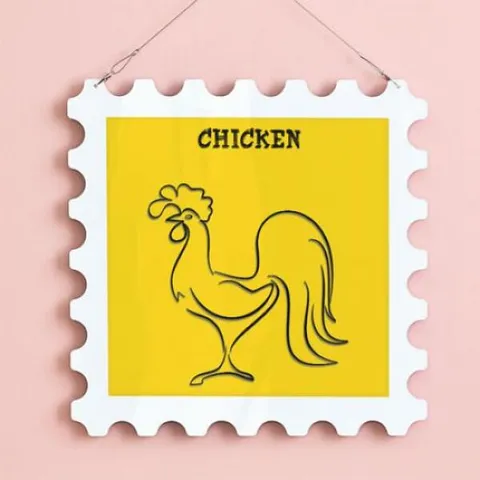 아트박스/꾸밈 ns932-행잉액자_마이페이버릿치킨(우표중형)