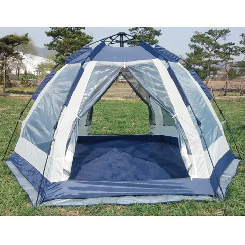 [알뜨리]원터치 육각그늘막텐트_블루넷(중형)