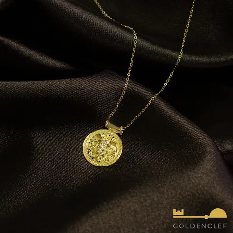 [ 100% MADE IN ITALY]{골든클레프} 18K 메두사 코인 목걸이 +무이자9개월