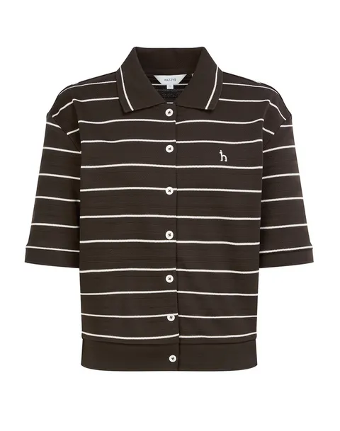 [헤지스 여성] [26SS] HSTS6B301W2 10가격인하도비조직 스트라이프 반팔 폴로 가 +할인쿠폰