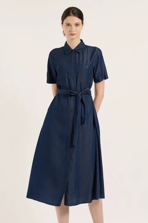 [현대백화점] [BCBG] 데님 롱 원피스 (B5B4O682)