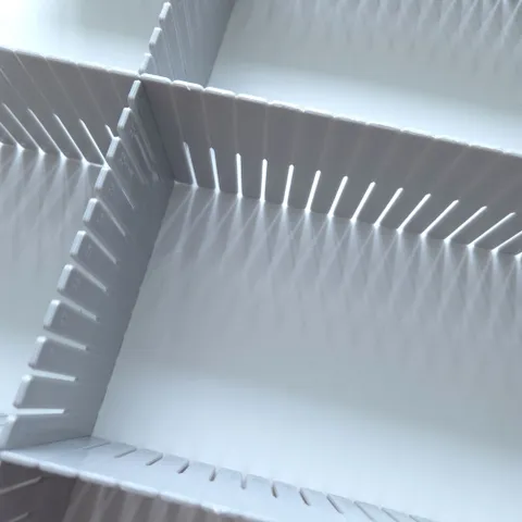 길이조절 서랍칸막이 38x11cm 5개 그레이