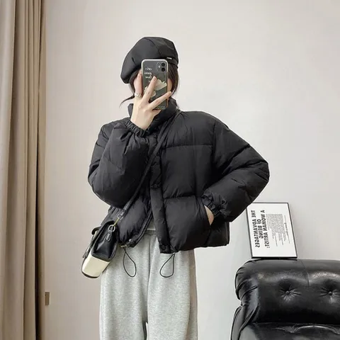 점퍼 잠바 자켓 아우터 글로시 숏패딩 500364 여자 겨울