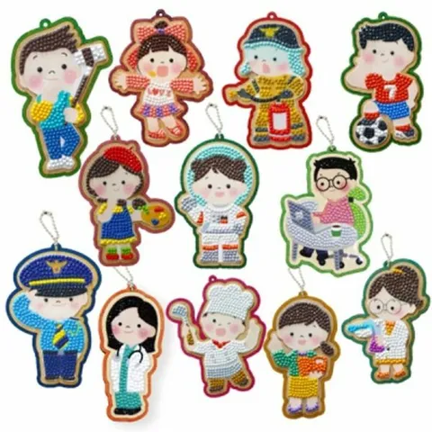 피오피스토리 보석십자수 직업 가방걸이 : 2.유튜버(여)