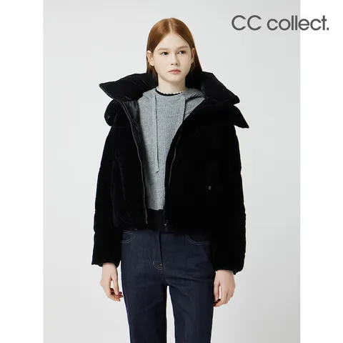 [LIVE무료반품][CC콜렉트] 벨벳 후디드 숏 구스 다운_C254PSG804 +할인쿠폰
