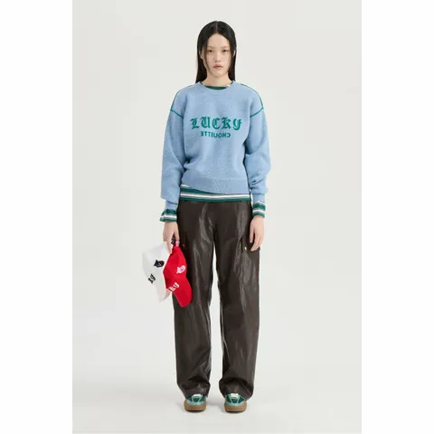 [LUCKY CHOUETTE] Pocket Point Fake Leather Pants - LFPNS25240BRX