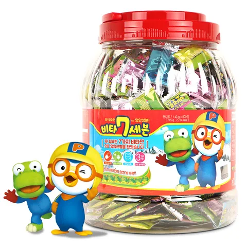 [뽀로로] 뽀롱뽀롱 뽀로로 비타7세븐 500정 1통 / 비타민7종 대용량