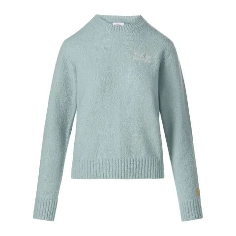 여성 부클 라운드 니트 SAGE GREEN N264WKT020
