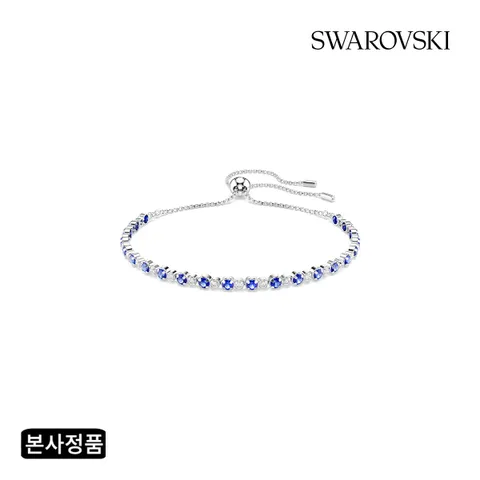 [현대백화점] [스와로브스키/본사정품] Matrix Tennis 블루 로듐 팔찌M 5725854 +할인쿠폰