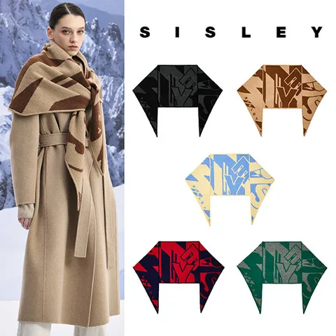 [MADE IN ITALY] [정상가 229000원] 24FW 시슬리 SISLEY 울캐시미어 니트 머플러  +할인쿠폰