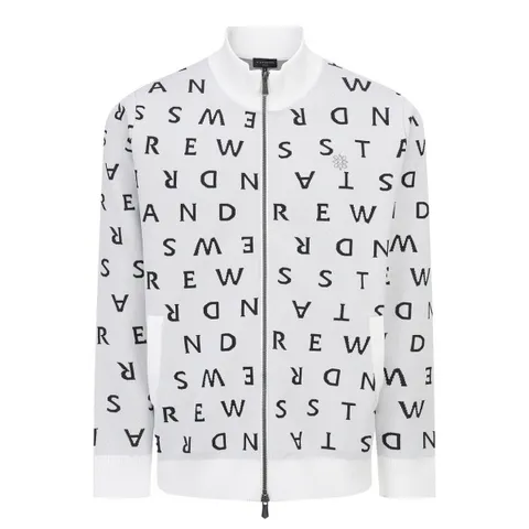 [현대백화점] [♬*30만원이상*구매시_세인트앤드류스-골프공증정♬][세인트앤드류스] 남성 로고 패턴 하이넥 니트 집업 가디건 (811E3SWA32) +할인쿠폰