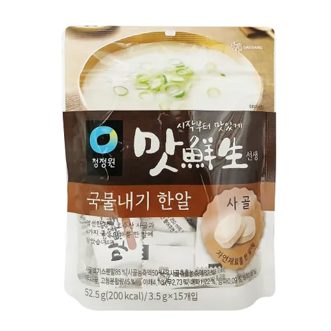 청정원 맛선생 사골 52.5g x 1봉(3.5gX15입) / 동전육수 코인육수 국물내기 한알