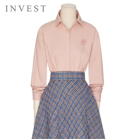 [N][인베스트] 베이직피치겉기모블라우스_INI3W1BL5010