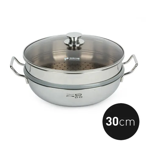 키친아트 일품 통3중 찜냄비 30cm
