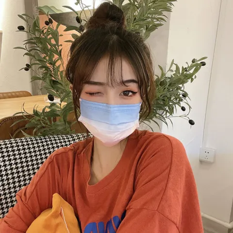 [갓샵]무지개 레인보우 마스크 [4color 그라데이션 컬러 덴탈마스크 핑크 베이지 칼라 색깔 패션마스크]