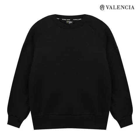 [발렌시아주니어] 소매와펜 기모 맨투맨 블랙