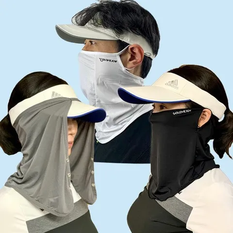 디자인에버 골프 등산 얼굴 햇빛 가리개 자외선 차단 쿨 마스크