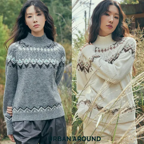 어반어라운드 25FW 울블렌디드 노르딕 스웨터 1종