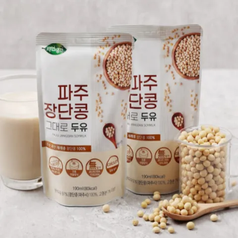 맷돌방식으로 만든 무첨가 파주 장단콩 그대로 두유 190ml 60팩