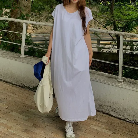 H스타일(OP)와일드나시원피스 여름 반팔 원피스 OPS 빅사이즈 데일리룩 데이트룩